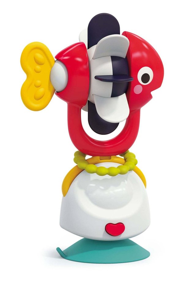 Hola 2in1 Highchair Toys & Baby Rattle Toys Fish, Mealtime Toys, Teething Relief, Fine Motor Skills