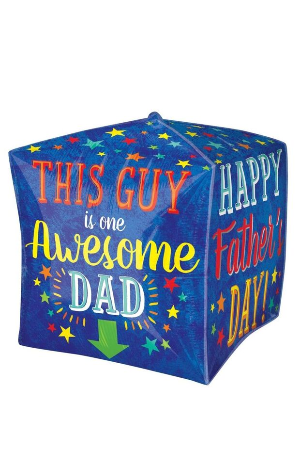 Awesome Dad UltraShape Cubez Foil Balloon 38cm