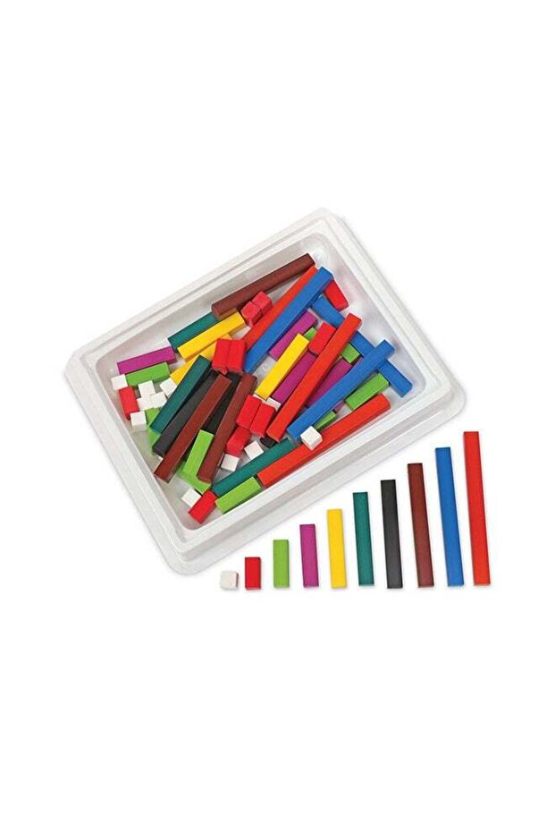 Cuisenaire Rods (74-Piece Introductory Set, Multi-Color Wood, Ages 5+) 23.4x18.5x3.8cm