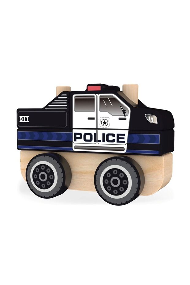 Paris Nature Wood Toys Police Car