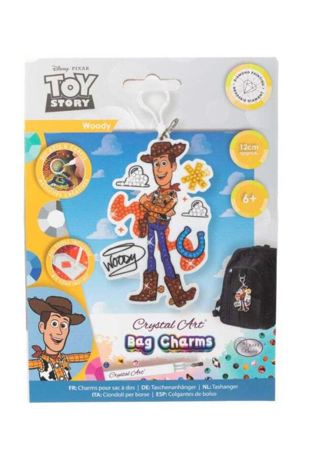 Woody, Crystal Art Bag Charm