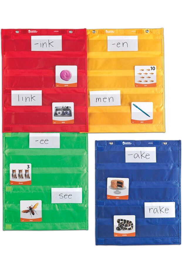 Learning Resources Magnetic Pocket Chart Squares - Set of 4