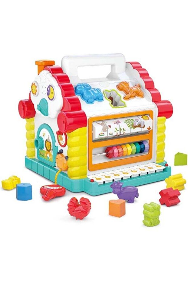 Activity House sorter For Toddlers, Educational Toy W/Animal Sounds, Music, Ssorter, Spinning Beads