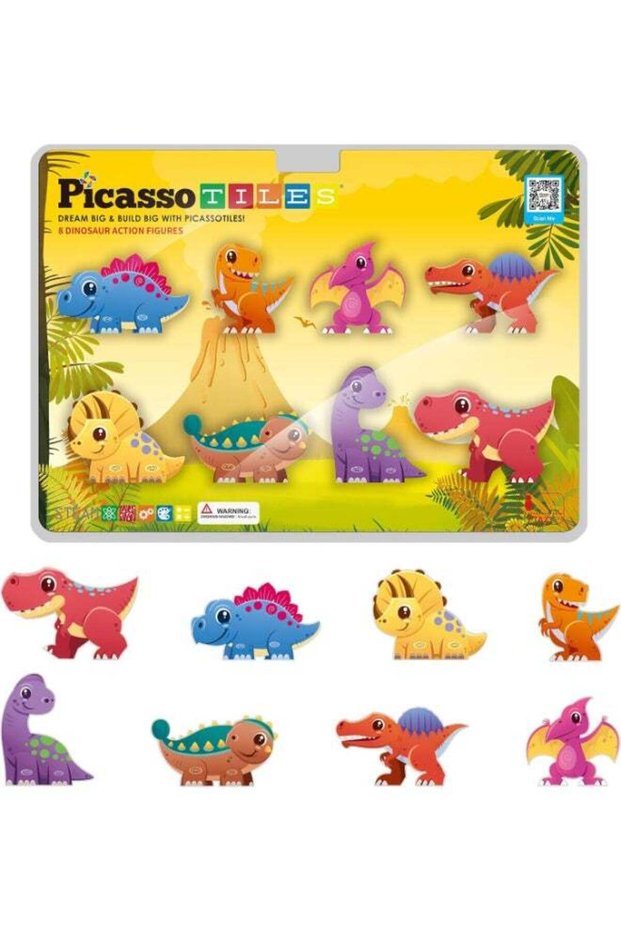 Picasso Magnetic Dinosaur Figures 8-pieces
