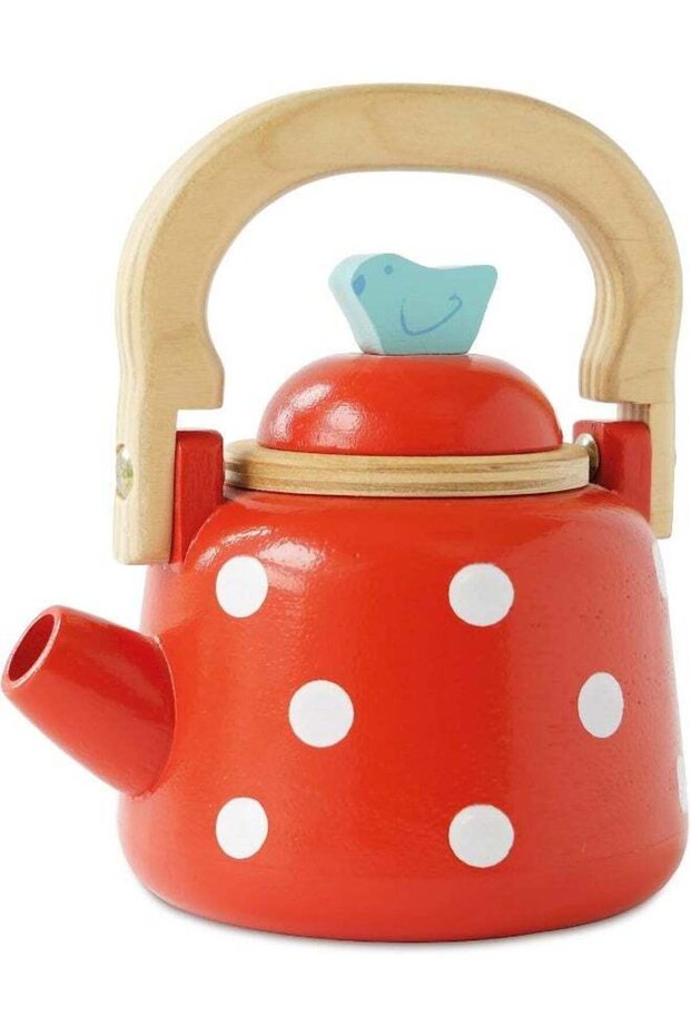 Le Toy Van - Honeybake Wooden Dotty Kettle - Breakfast Set Pretend Kitchen Play Toy Set | Kids Role