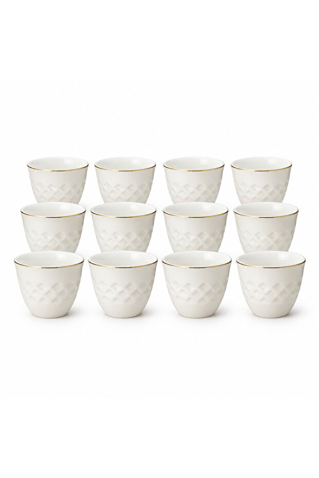 Ceramic Cawa Cups 12-Piece Set - 80ml