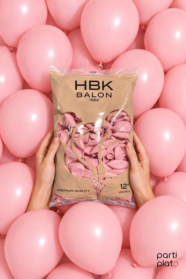 Macaron Pink Balloons 12 Inch 100 Pack Latex Party and Organization Balloons