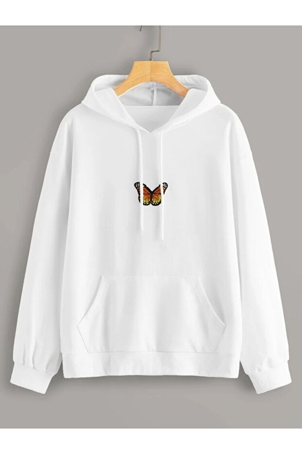 Design Printed Cotton 3 Thread Threaded Oversize Sweatshirt