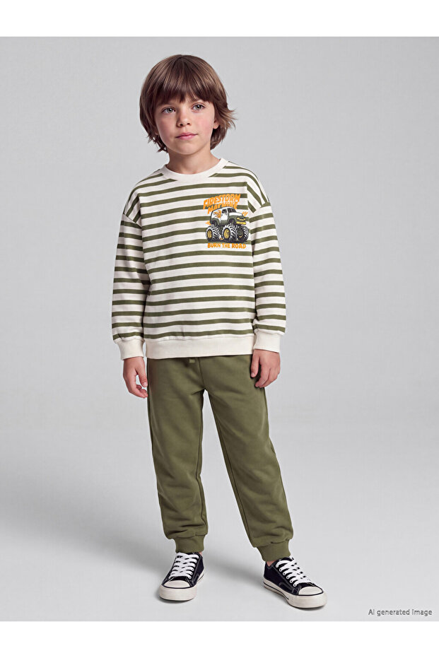 Striped Boy's Tracksuit Suit