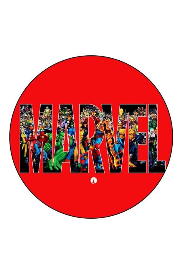 Marvel Printed Fridge Magnet Red/Black/Green 5.5cm