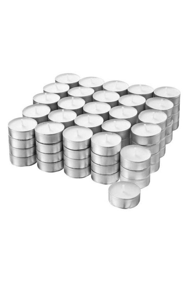 Duravel 100Pcs Unscented White Tealight Candles, Bulk Pack, Aluminium Cup, for Home Décor and Event