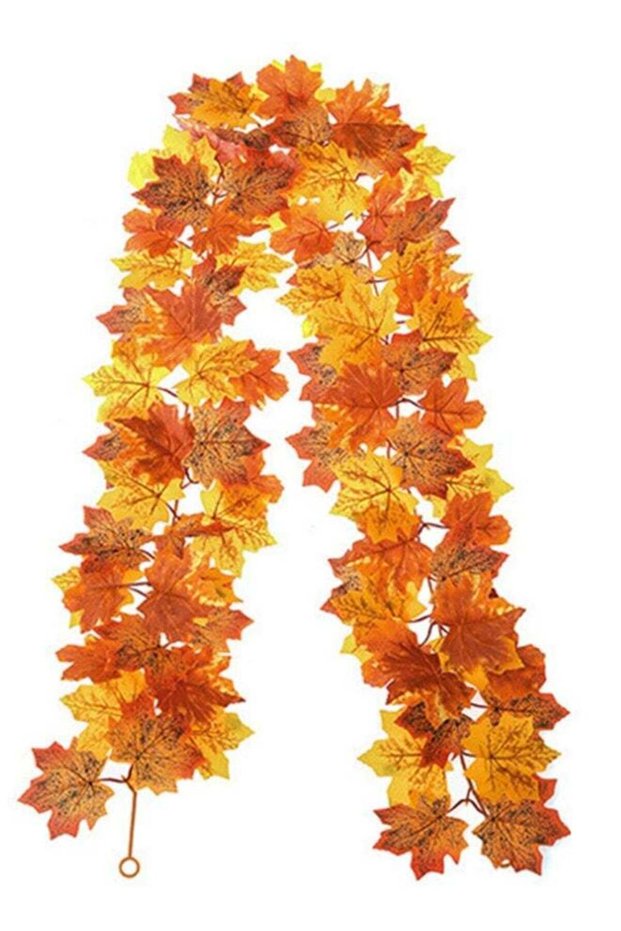 5.8Ft Fall Artificial Maple Leaves Garland for Autumn Decoration