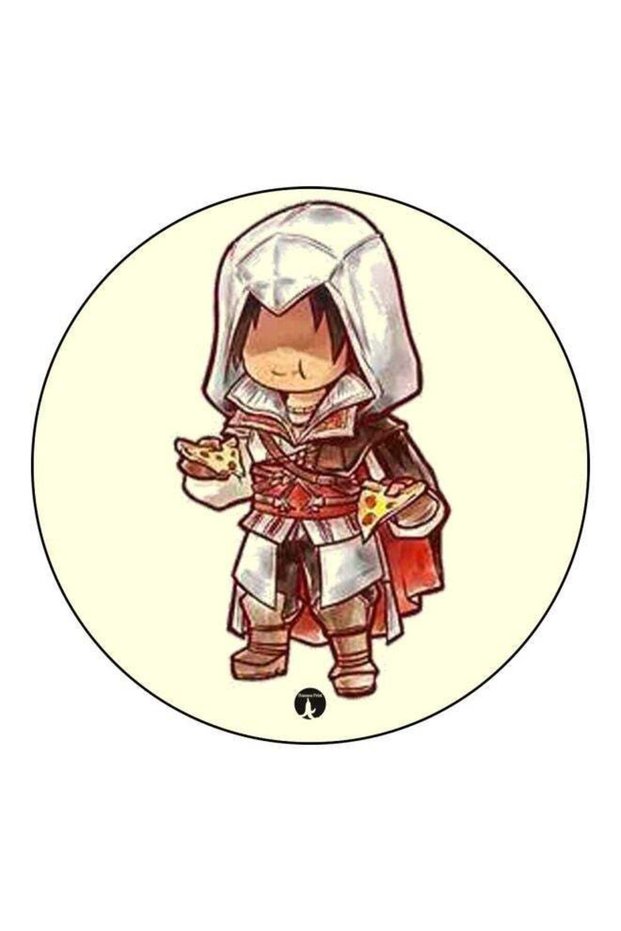Cartoon Printed Fridge Magnet Beige/Brown/Grey 5.5cm