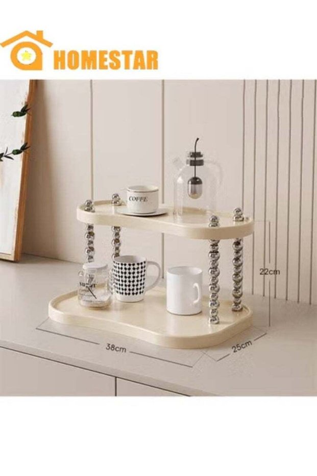 2 Tier Countertop Organizer, Counter Organizer for Bathroom Decor, Sink Shelf for Vanity Storage, M