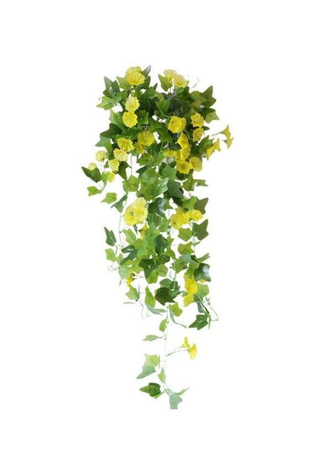 Waterproof Hanging Artificial Silk Flower Yellow/Green