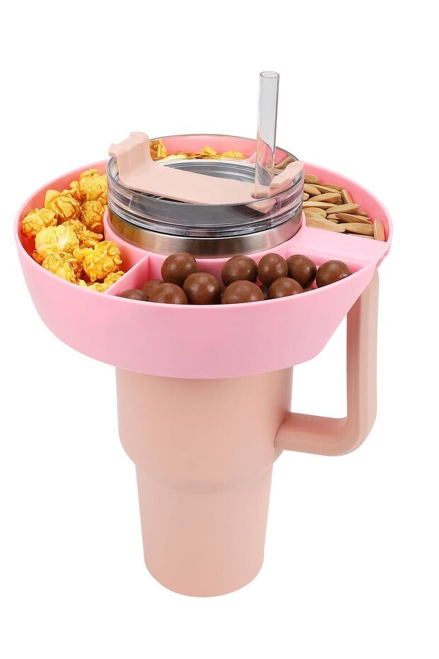 40oz Snack Bowl for Stanley Cup Reusable Ring Compatible Tumbler with Handle Cute Water Bottle Acce