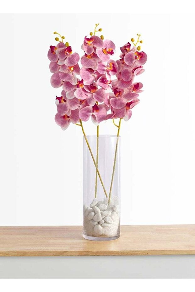 Orchid 3pc Flower Stick with 27 buds – Light Pink | 92cm Artificial Flower Stick | Ideal for Weddin