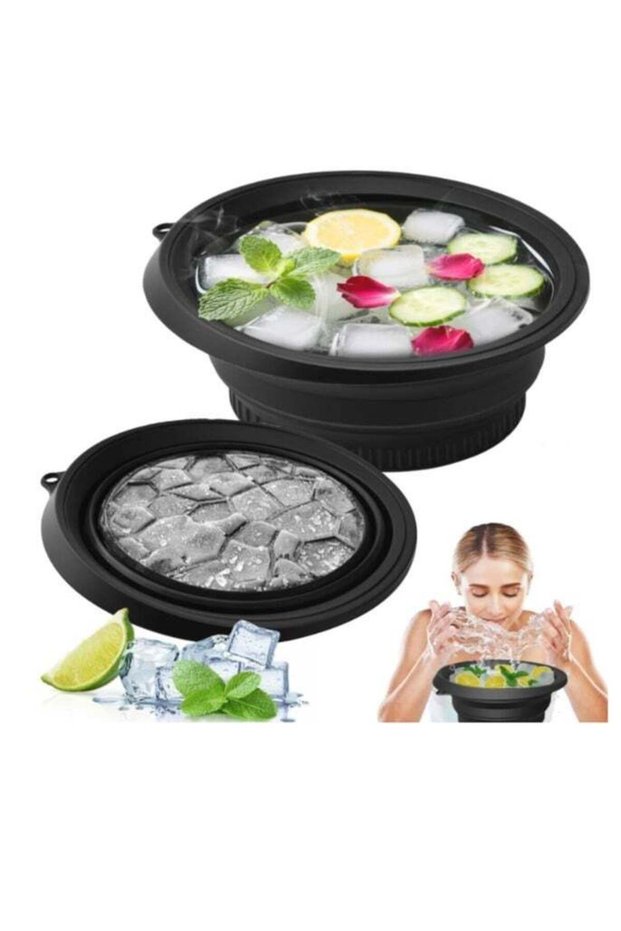 Ice Face Bowl - Puffiness Relief, Skin-Soothing Ice Basket with Built-In Ice Tray, After Sun Care,