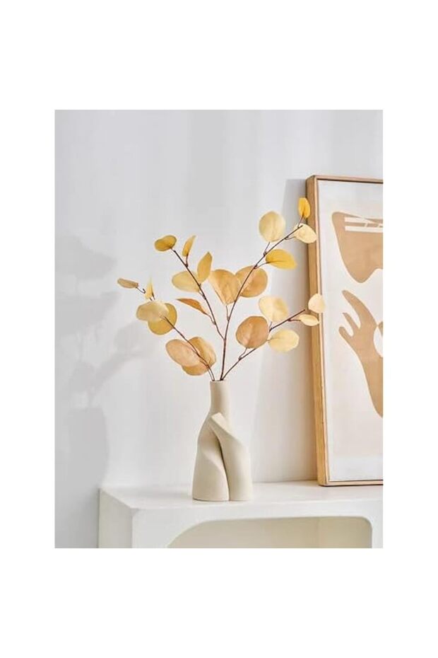 Modern White Ceramic Flower Vases Set for Home Decor Aesthetic, Matte Boho Vase for Decor, Vases Mi