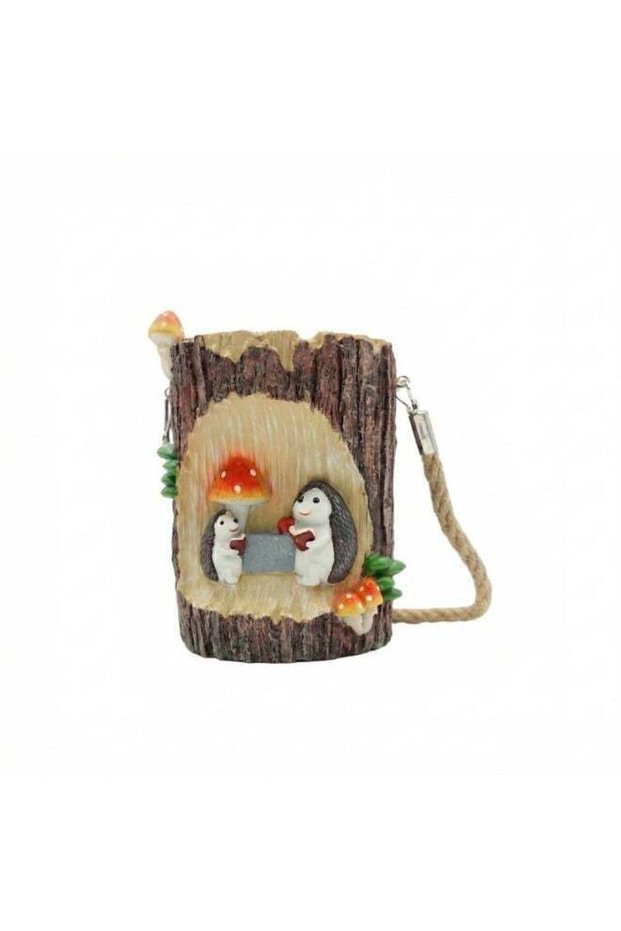 Woodland Solar Squirrel Planter with Automatic Light Cute Animal Succulent Pot Tree Trunk Flower Po