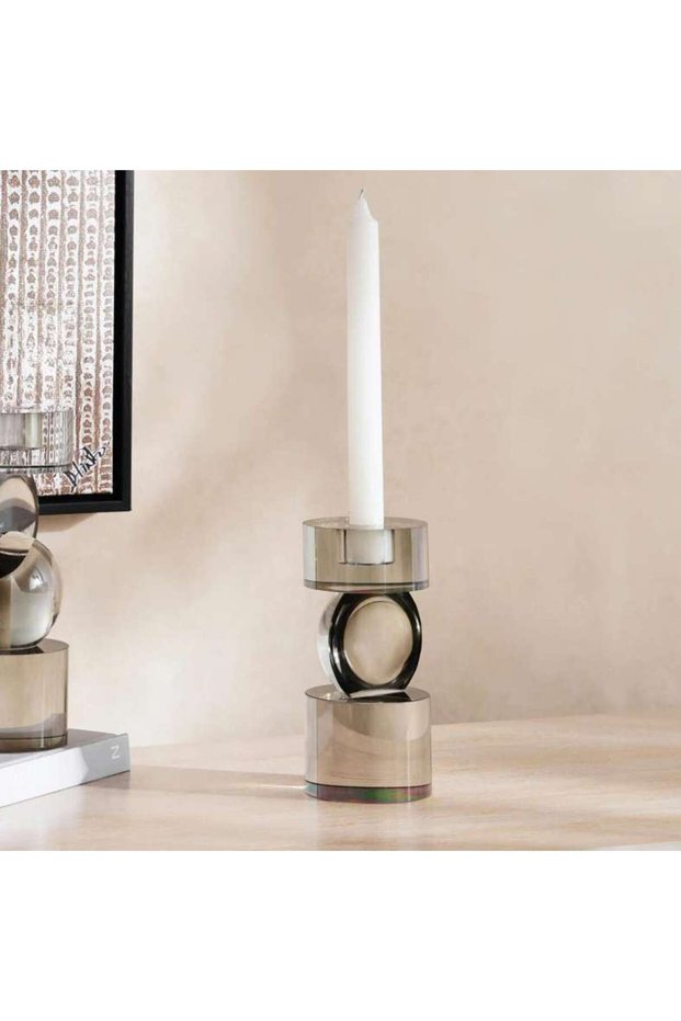 Eliska Crystal Glass Taper Candle Holder 8x8x16.5cm - Clear - 112TAH9900079