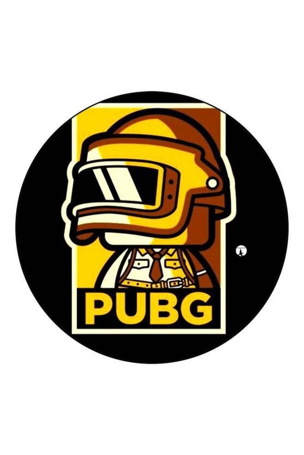 PUBG Printed Fridge Magnet Black/Yellow 5.5cm