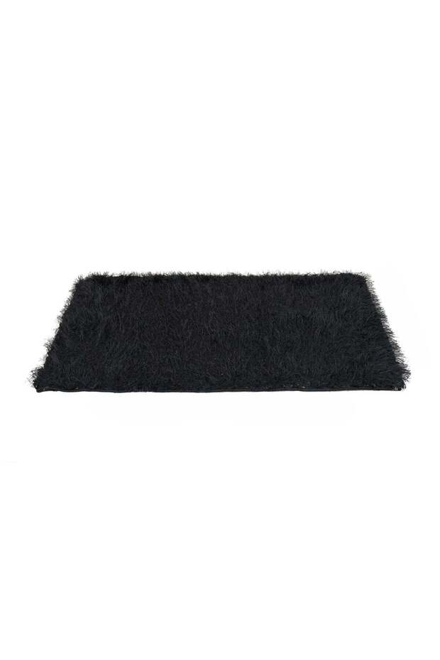 Premium Soft Turkish Floor Mat - 50x80 CM - Decorative Rug for Bed and Living Room - Black