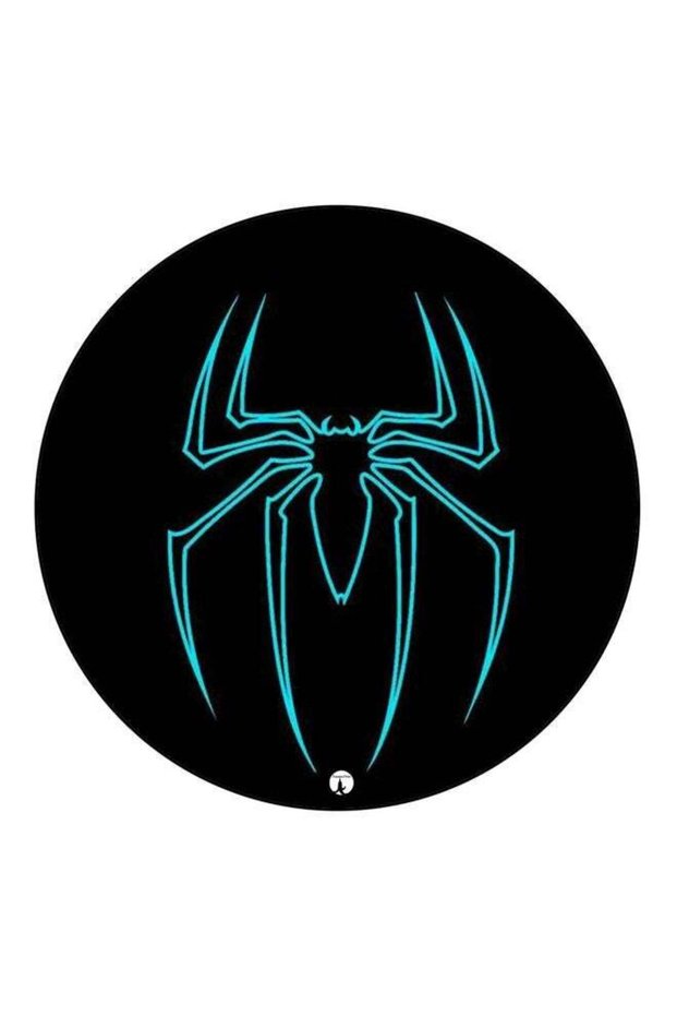Spiderman Logo Printed Fridge Magnet Black/Blue 5.5cm