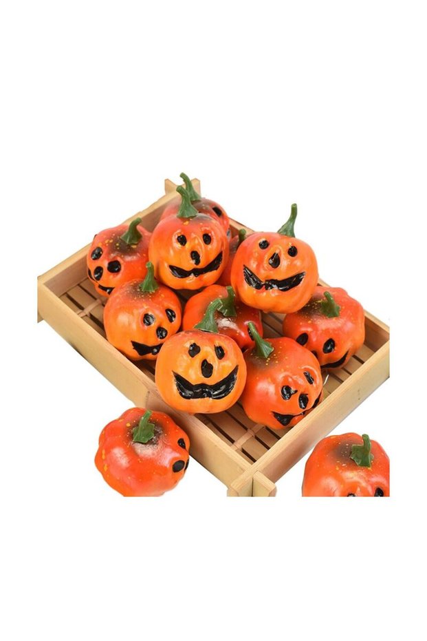 12PCS Faux Pumpkin Decor Set, Artificial Mini Pumpkins for Fall Home Decor, Thanksgiving Table Cent