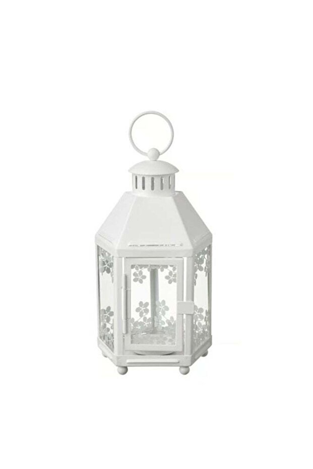 KRINGSYNT Lantern for tealight, in/outdoor, white,