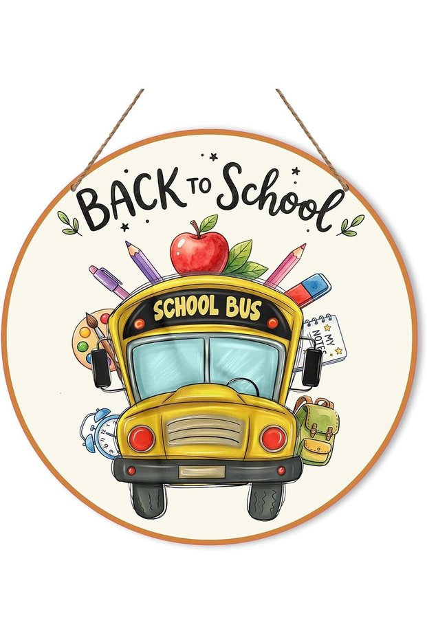 ARS 10" Welcome Sign for Classroom Door Decorations Welcome Back to School Teacher Door Sign Hanger