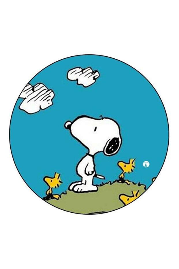 Snoopy The Dog Printed Fridge Magnet Blue/White/Green 5.5cm