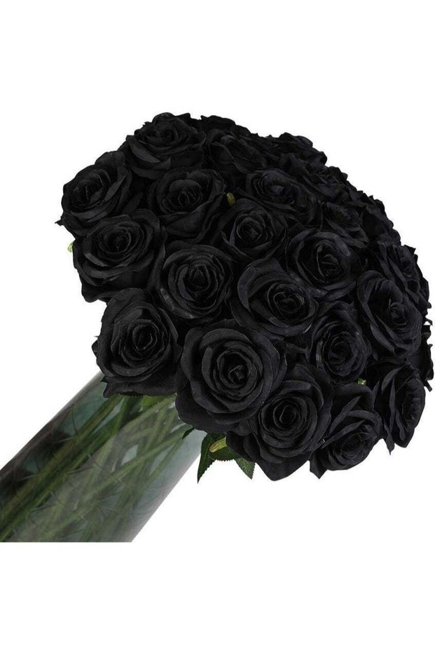 LATIFA 12 PCS Artificial Flowers Roses Silk Flowers Fake Long Stem Artificial Roses for Home Hallow