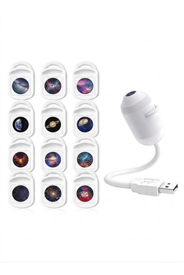 2-in-1 Galaxy Projector Night Light, Starry Sky Projector with 360° Remote Control, Multiple Projec