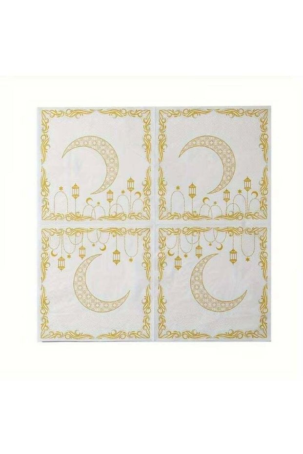Eid Elegant Crescent & Moon 2-Ply Paper Napkins (20pcs)