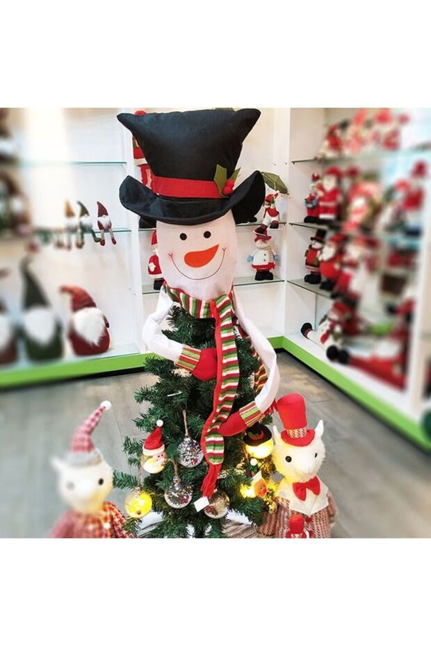 Christmas Decorations Tree Top Star Snowman Multicolour 28x23x5cm