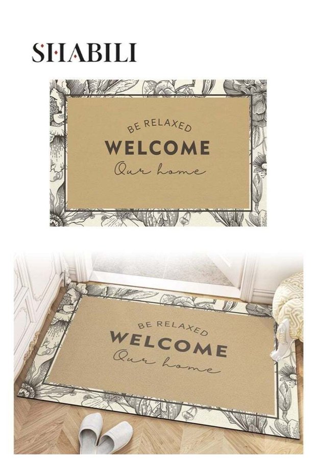 PU Leather Welcome Mat For Home Decoration Indoor, Wipe-Clean Non-Slip Dirt-Trapping Design, Modera