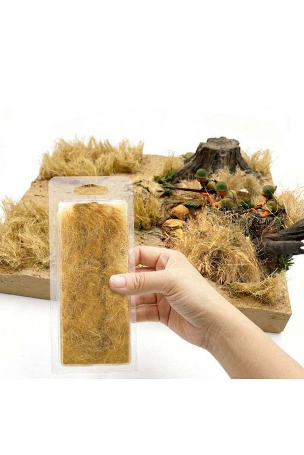 Simulation Static Grass Model Grass Tufts, Artificial Miniature Grass for Railway Train Landscape,