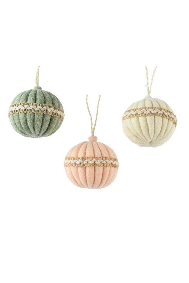 Kaemingk Bauble – Polyester, Christmas Holiday Decoration, Festive Xmas Tree Ornament, Seasonal Hom