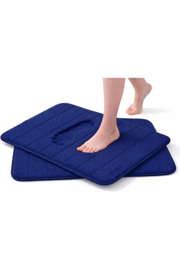 2‑Pack Thickened Memory Foam Bath Mat , Highly Absorbent Bathroom Carpet, Non Slip Soft Bathroom Ru