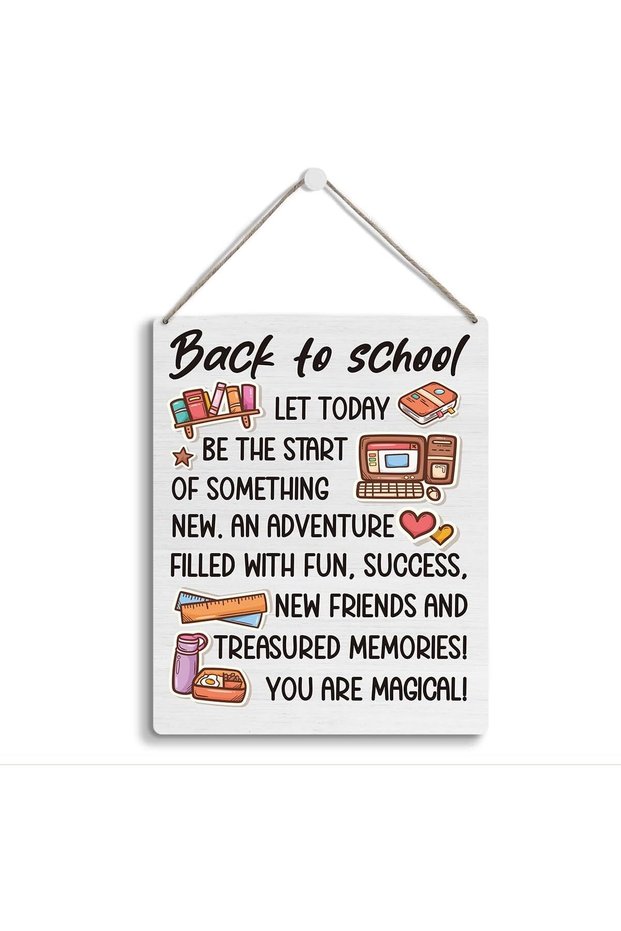 ARS Back to School Classroom Decor 1st Day of School Classroom Decoration Accessories Wooden Door H