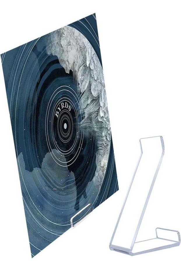 Kalami Vinyl Record Stand Display LP Cover No Assembly Required, 1Pack Simple Clear Acrylic Tableto