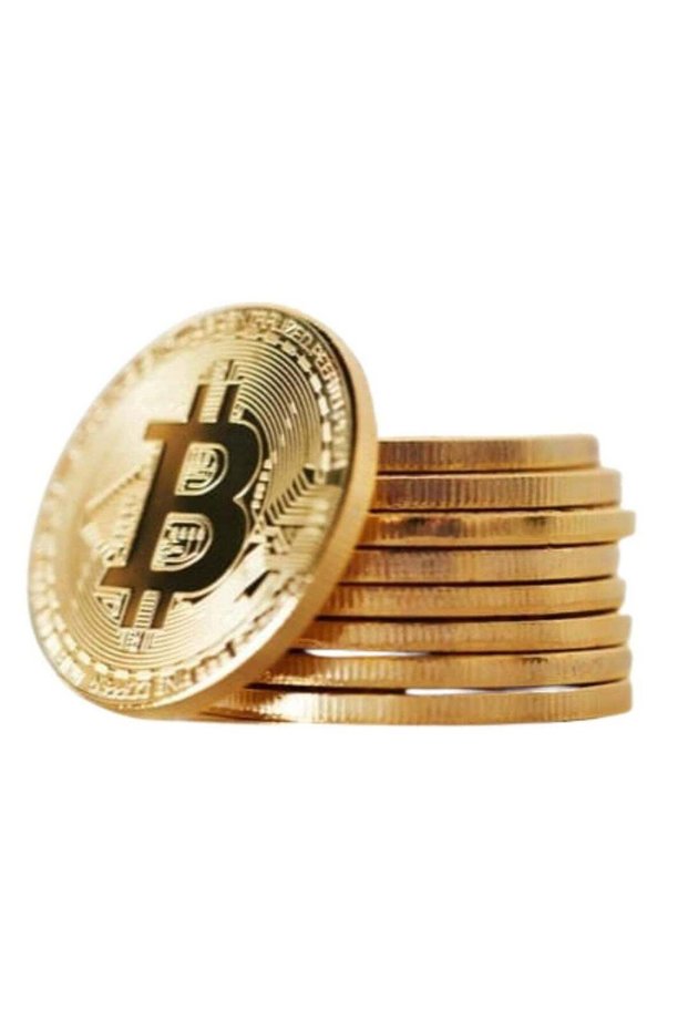 10 Pcs Bitcoin Souvenir With Case, Physical Collection, Gold Plated for Commemoration, Crypto Curre