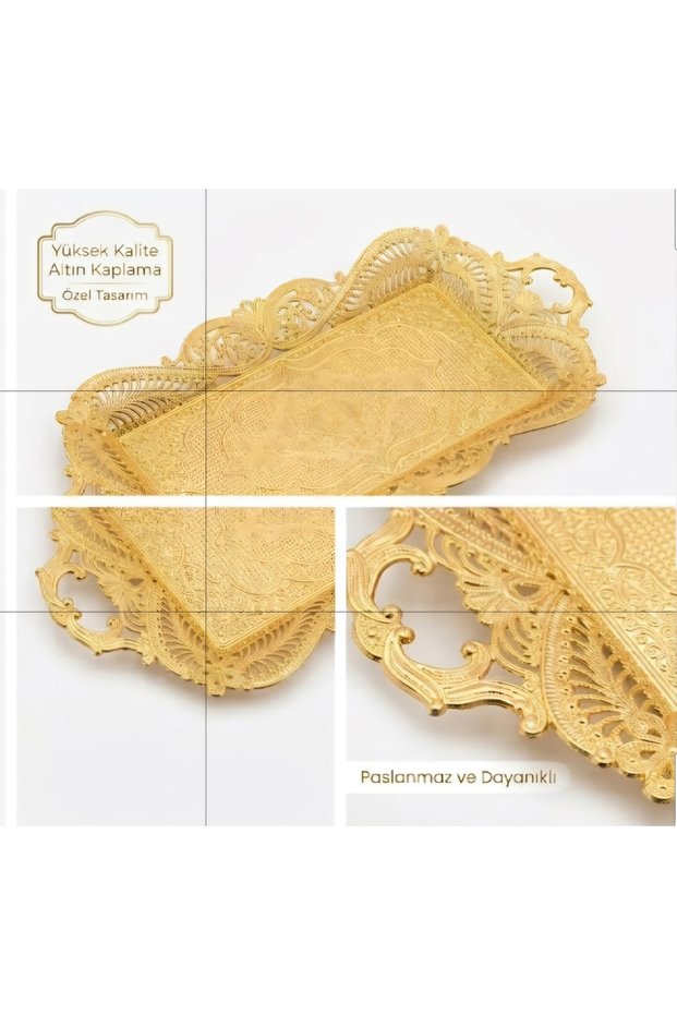 Special Design Silver Plated Presentation Tray (18X35 cm) - Stylish Dowry & Gift Tray