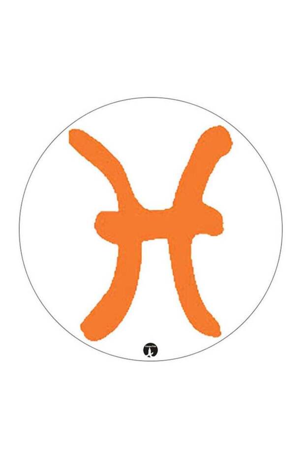 Zodiac Sign Pisces Printed Fridge Magnet Orange