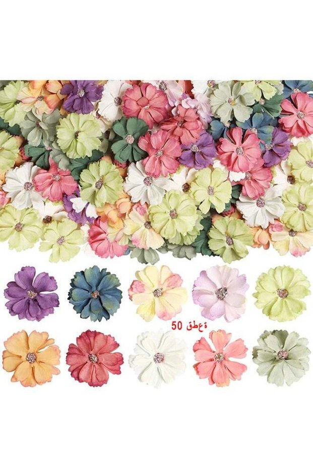 Silk Daisies, Faux Flowers Heads For Crafts Artificial Flowers Embellishments Mini DIY Wreath Scrap