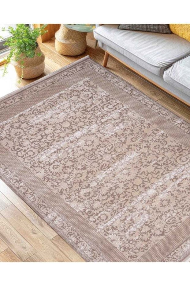 Carpet Woven Rug in Soft Texture | Heritage Incense Design - Grey | Size - 120x180 cm (4x6 ft) | Fo