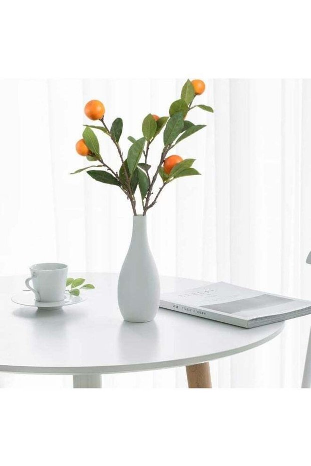 LATIFA 1 Stem Artificial Orange Branch, Lifelike Simulation Fruit Plant for Home Decor, 65cm