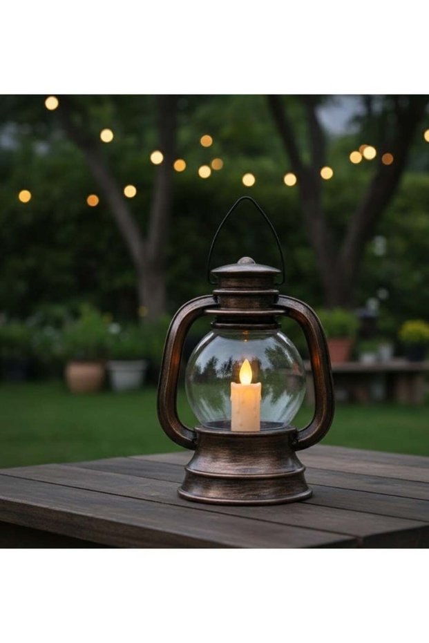DYD New Swinging LED Candle Lantern – Lighted Globe with Candle Inside | Decorative Tabletop Lanter