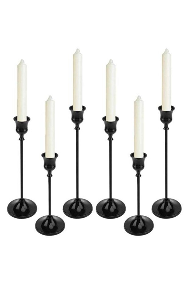 Holders 6 PCS Metal Taper Candle Holders,Candle Stick Holders Set,Perfect for Table Centerpiece Man